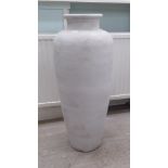 A white glazed pottery vase  36"h