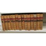 Books: 'History of Europe' by Archibald Alison, in fourteen calf bound volumes