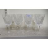 A set of eight Waterford Crystal Alana pattern pedestal wines