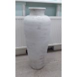 A white glazed pottery vase  36"h