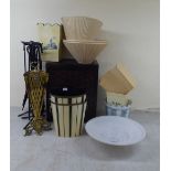 Household interior: to include painted tin and other bins of various sizes, designs and forms; and