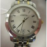 A Michel Herbelin bi-coloured stainless steel cased bracelet wristwatch, the quartz movement
