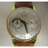 A LeCoultre Futurematic gold plated cased wristwatch, the automatic movement faced by a baton
