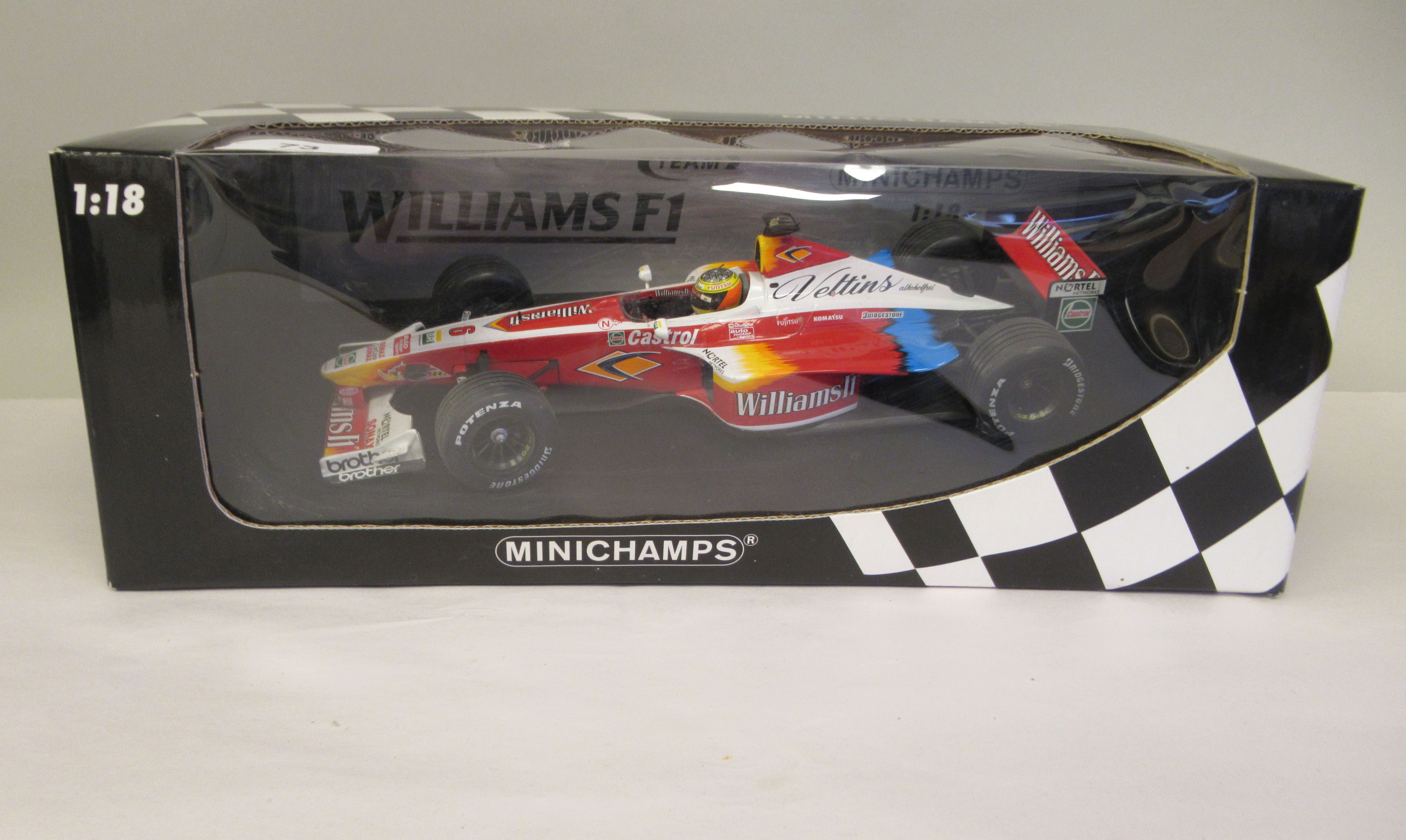 A Williams F1 Team Minichamps model Formula One racing car  1.18 scale  boxed