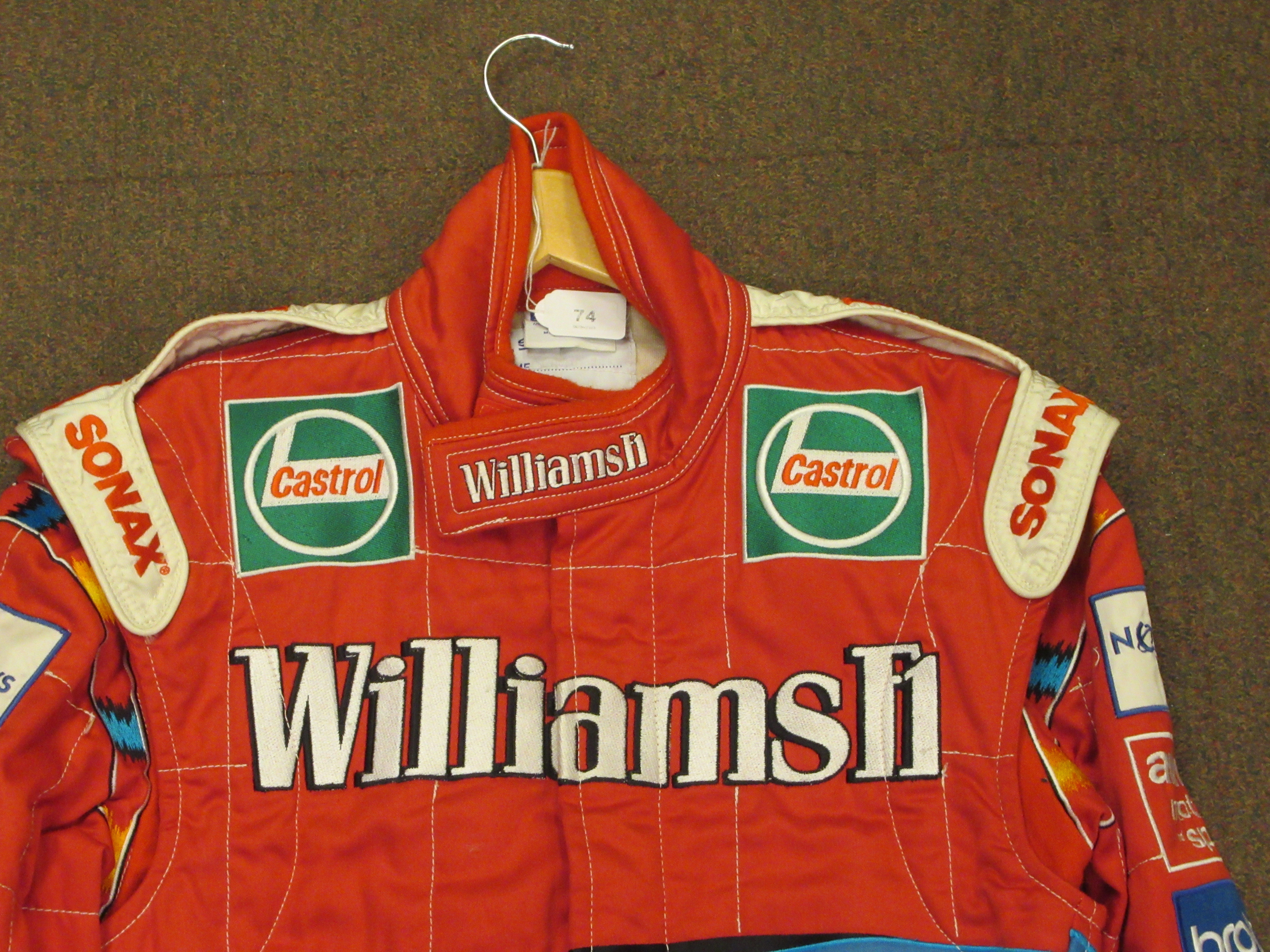 A Sparco Italian made red fabric racesuit, believed to have been owned by Ralf Schumacher, bearing - Image 2 of 12