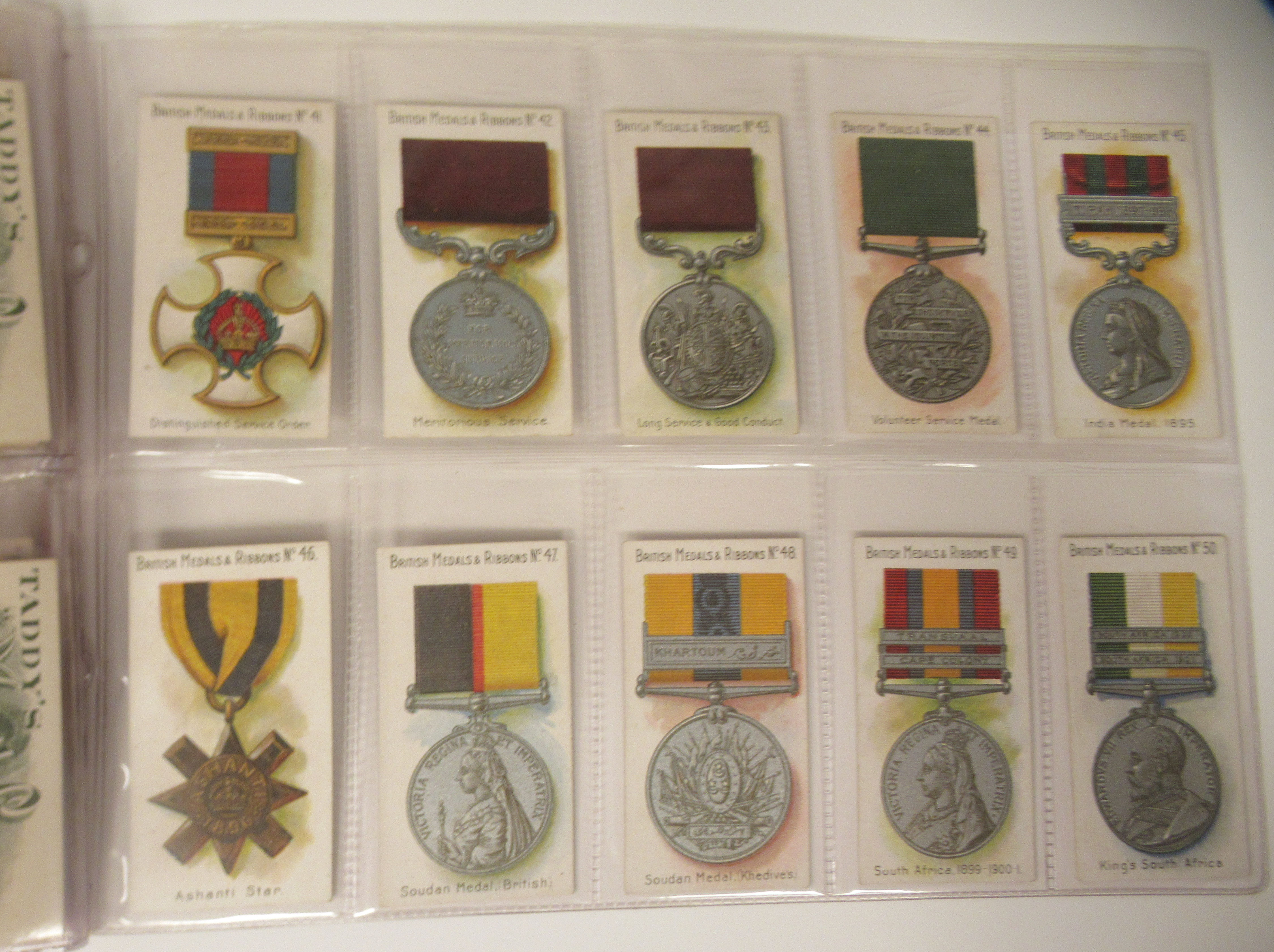 A 1912 set of fifty Taddy & Co cigarette cards 'British Medals & Ribbons' - Image 5 of 6