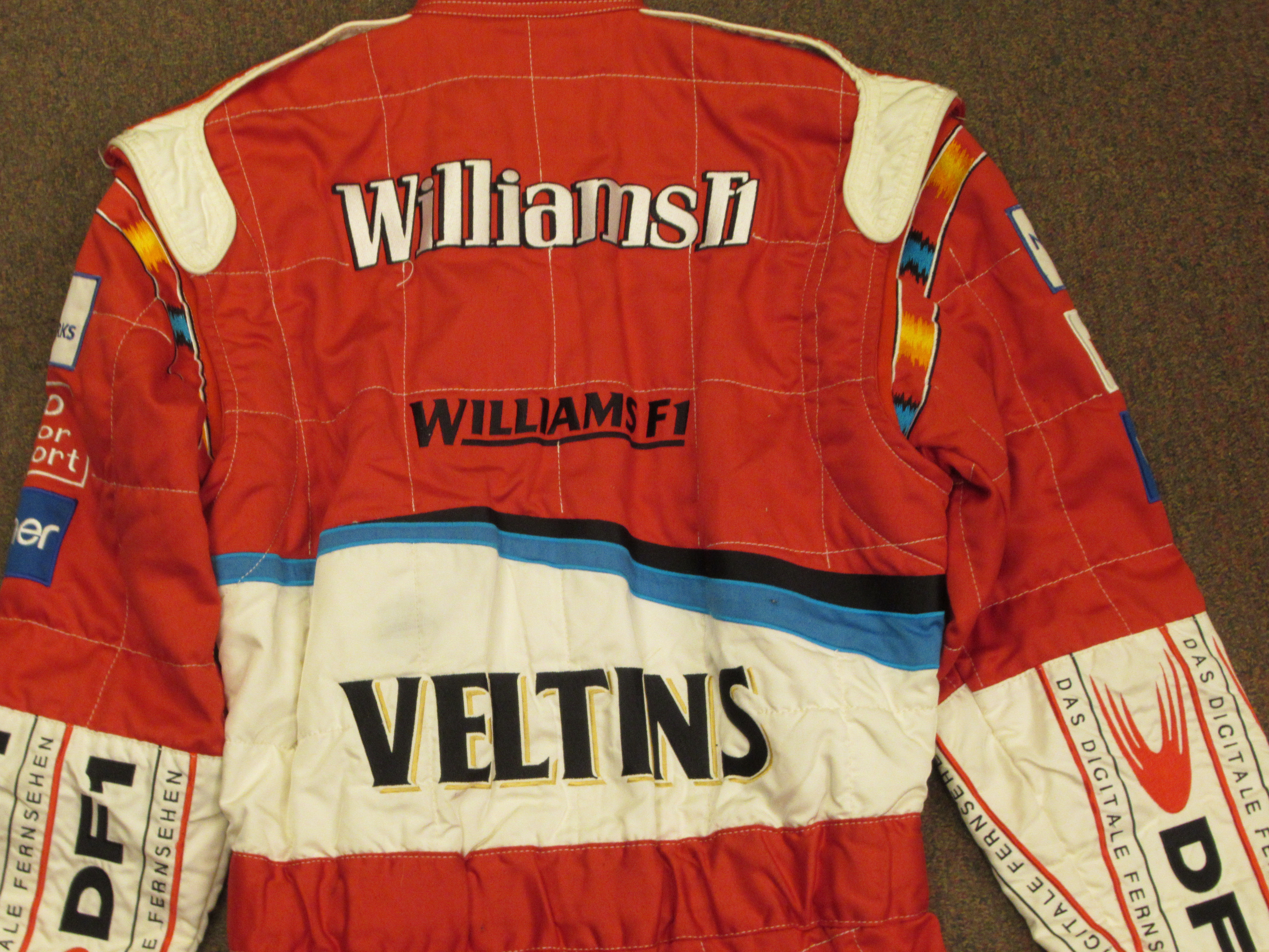 A Sparco Italian made red fabric racesuit, believed to have been owned by Ralf Schumacher, bearing - Image 8 of 12