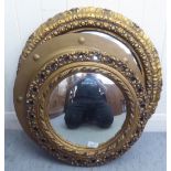 Mirrors: to include modern, moulded gilded examples  largest 22"dia