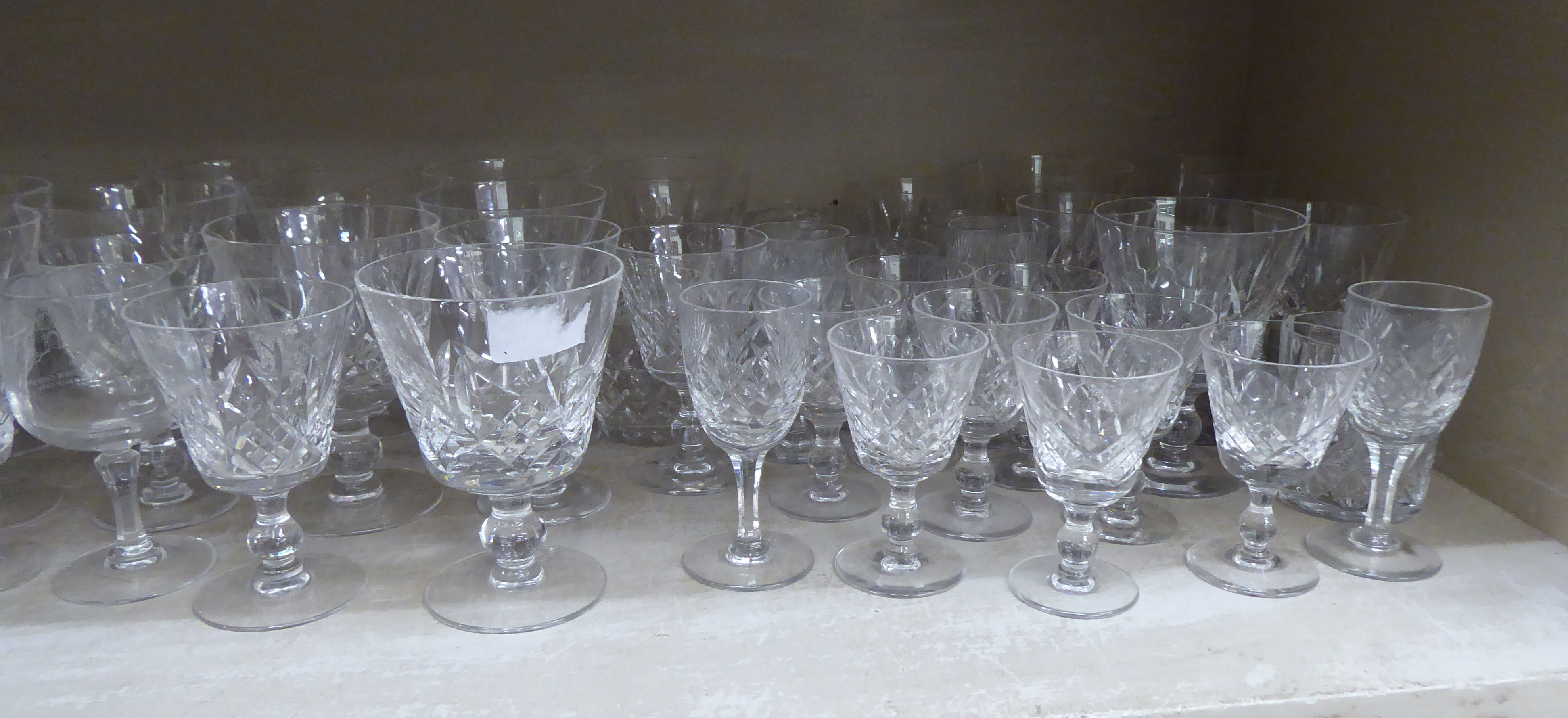 Stuart Crystal and similar drinking glasses: to include pedestal wine - Image 4 of 4