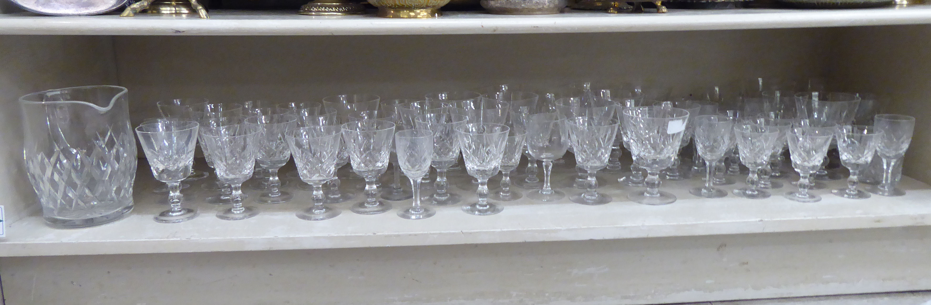 Stuart Crystal and similar drinking glasses: to include pedestal wine