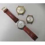 Watches: to include a Laorex stainless steel cased wristwatch, faced by a baton dial