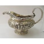 A silver pedestal sauce boat  London 1832