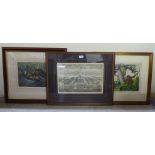 19thC engravings: to include a study, 'Nero's Golden Palace'  11" x 16"  framed