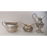 Silver tableware: to include a twin handled sugar basin  Birmingham 1901