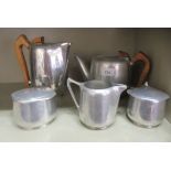 A five piece Picquotware tea set