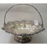 An early Victorian silver bread basket  London 1839   13"dia