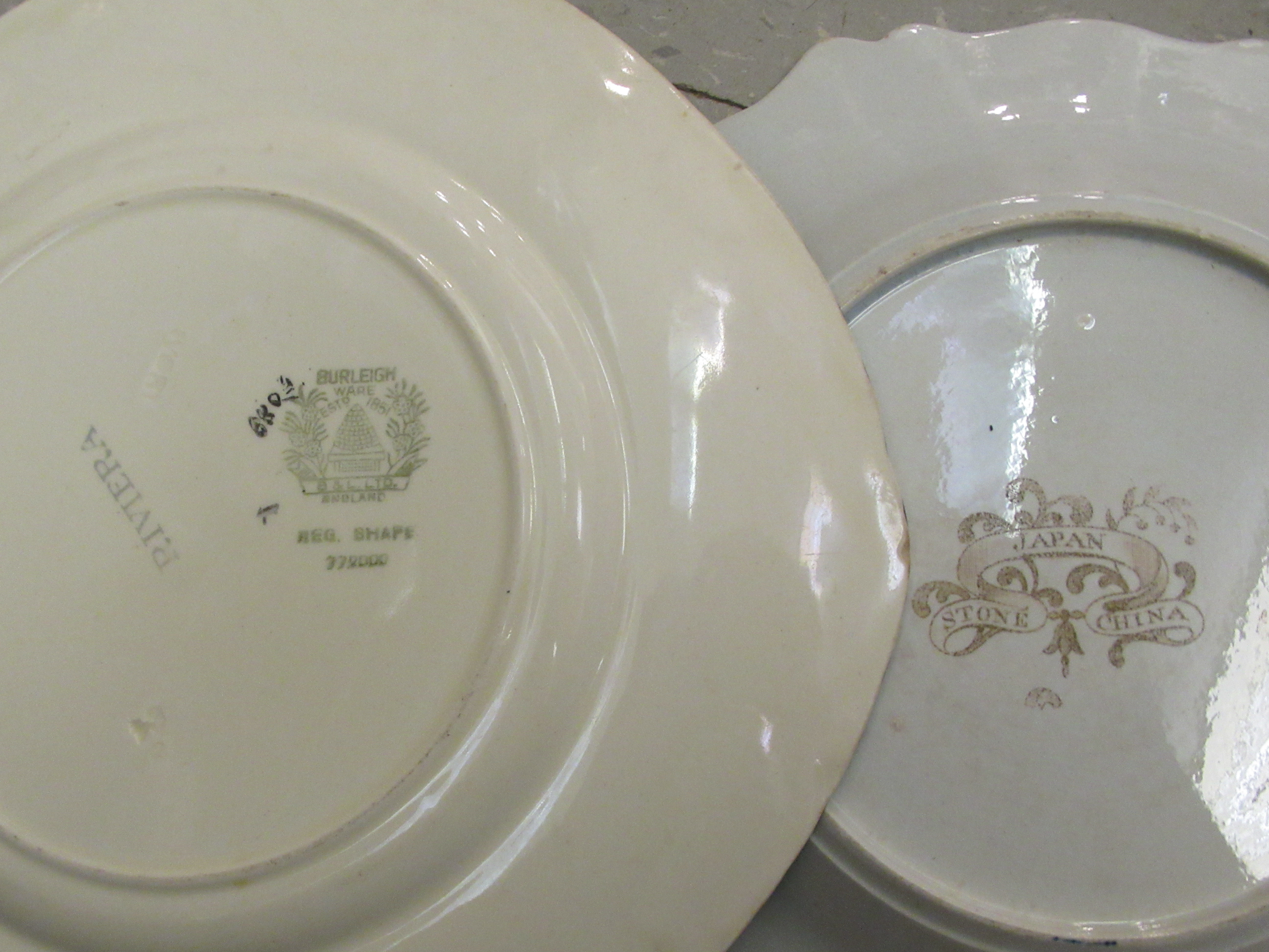 Ceramics: to include mid Victorian china bowl, decorated with floral sprigs  8"dia - Image 5 of 5