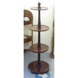 A late Victorian mahogany four tier dumbwaiter  47"h  22"w