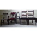 Small furniture, mainly Edwardian and later chairs