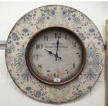 A modern French inspired battery powered wall clock; faced by an Arabid dial  23"dia