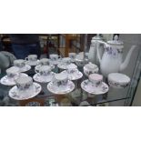 Royal Worcester bone china June Garland pattern coffee ware