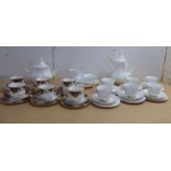 Royal Albert bone china Old Country Rose pattern teaware; and Royal Albert bone chine Val D'Or