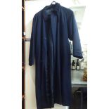 A gentleman's Giorgio Armani dark blue fabric, full length coat  approx. size XXL