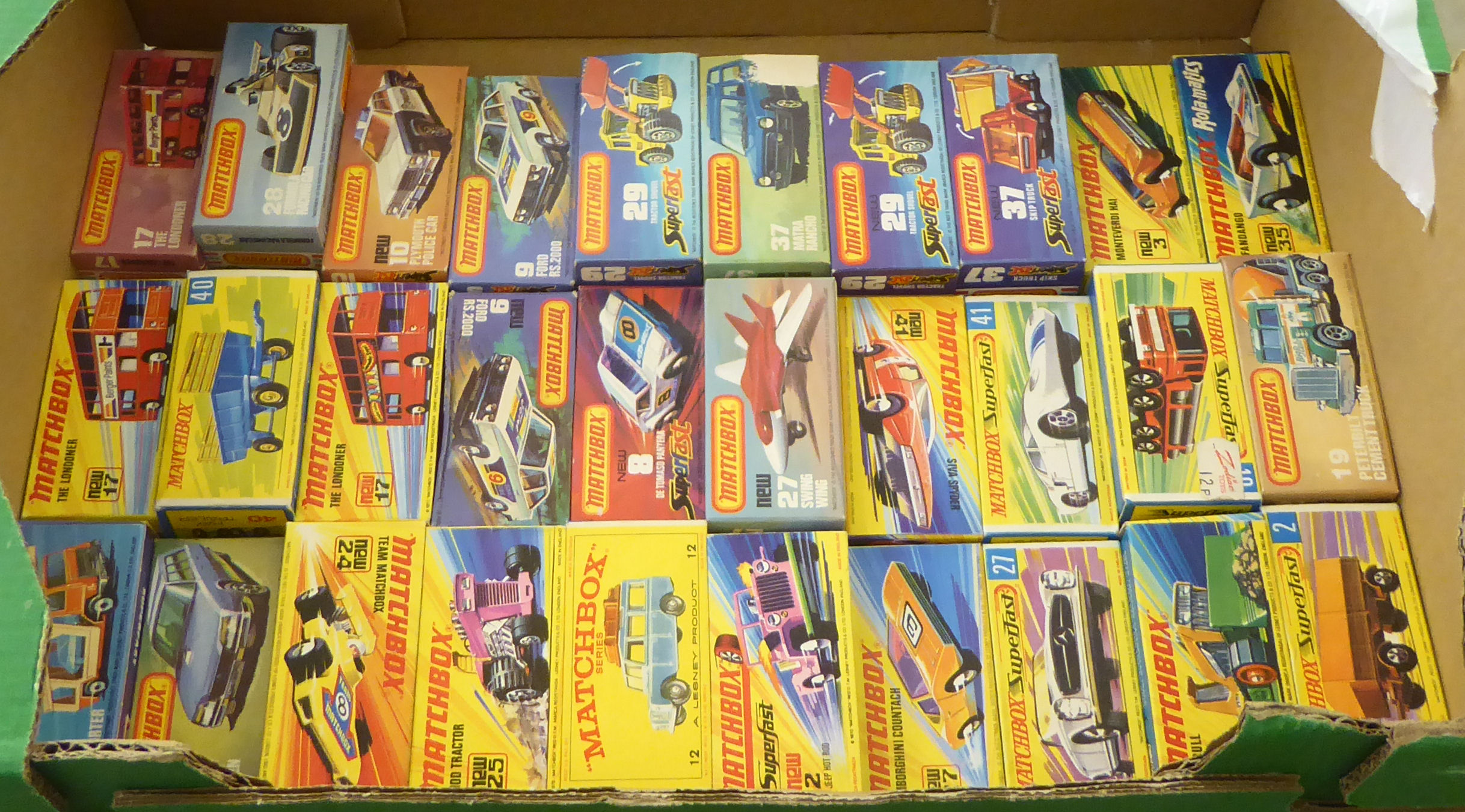 Approx. thirty Matchbox model vehicles  boxed