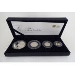 A Britannia four coin silver set  cased with carton