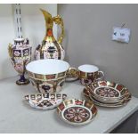 Royal Crown Derby china collectables, decorated in the Imari palette: to include shallow pin dishes