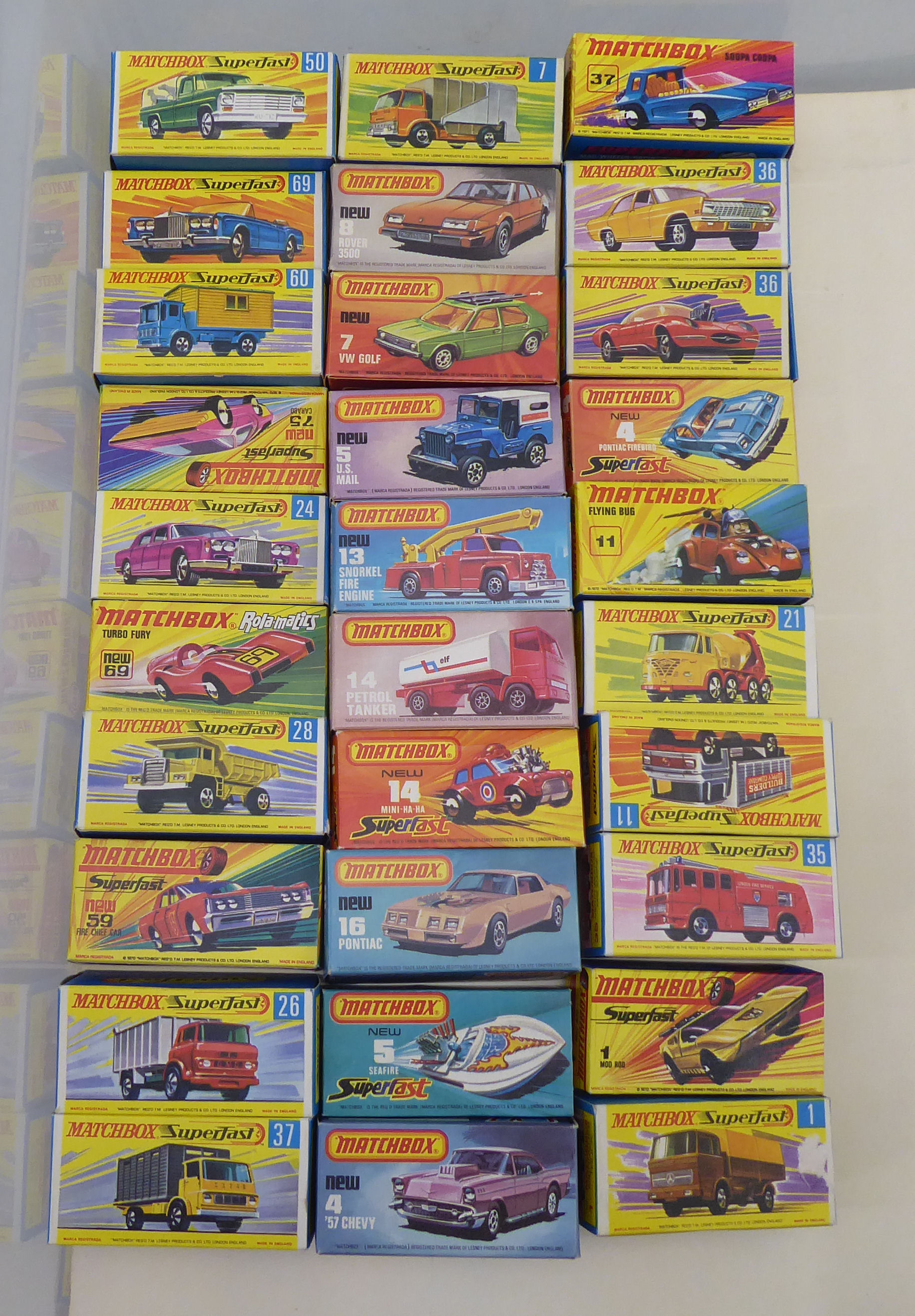 Approx. thirty Matchbox model vehicles  boxed