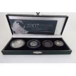The Britannia Collection silver proof four coin set  cased