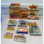 Diecast model vehicles: to include a Dinky Fire Tender  boxed