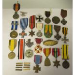 Various 20thC British and foreign medals, medallions and ribbons, some copies: to include a German