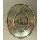 A military shoulder belt plate for the 45th Regiment (Please Note: this lot is subject to the