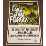 An original 1974 colour printed film poster, advertising 'The Land that Time Forgot'  40" x 27" (