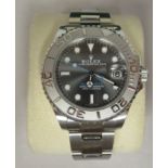 A Rolex Oyster Perpetual Date Yacht-Master stainless steel cased Chronometer bracelet wristwatch,