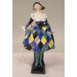 A Royal Doulton china figure 'Harlequinade'  HN585  designed by Leslie Harradine  7"h