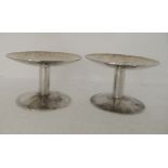 A pair of silver miniature comport design sweet dishes  stamped 925