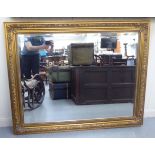 A modern bevelled mirror, set in a moulded gilt frame  37" x 47"