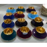 A set of twelve Royal Copenhagen Confette Demitasse coffee cups and saucers