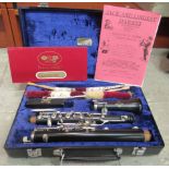 A Buffett S-4120-5-0 oboe outfit with plateau keys, in a fitted case