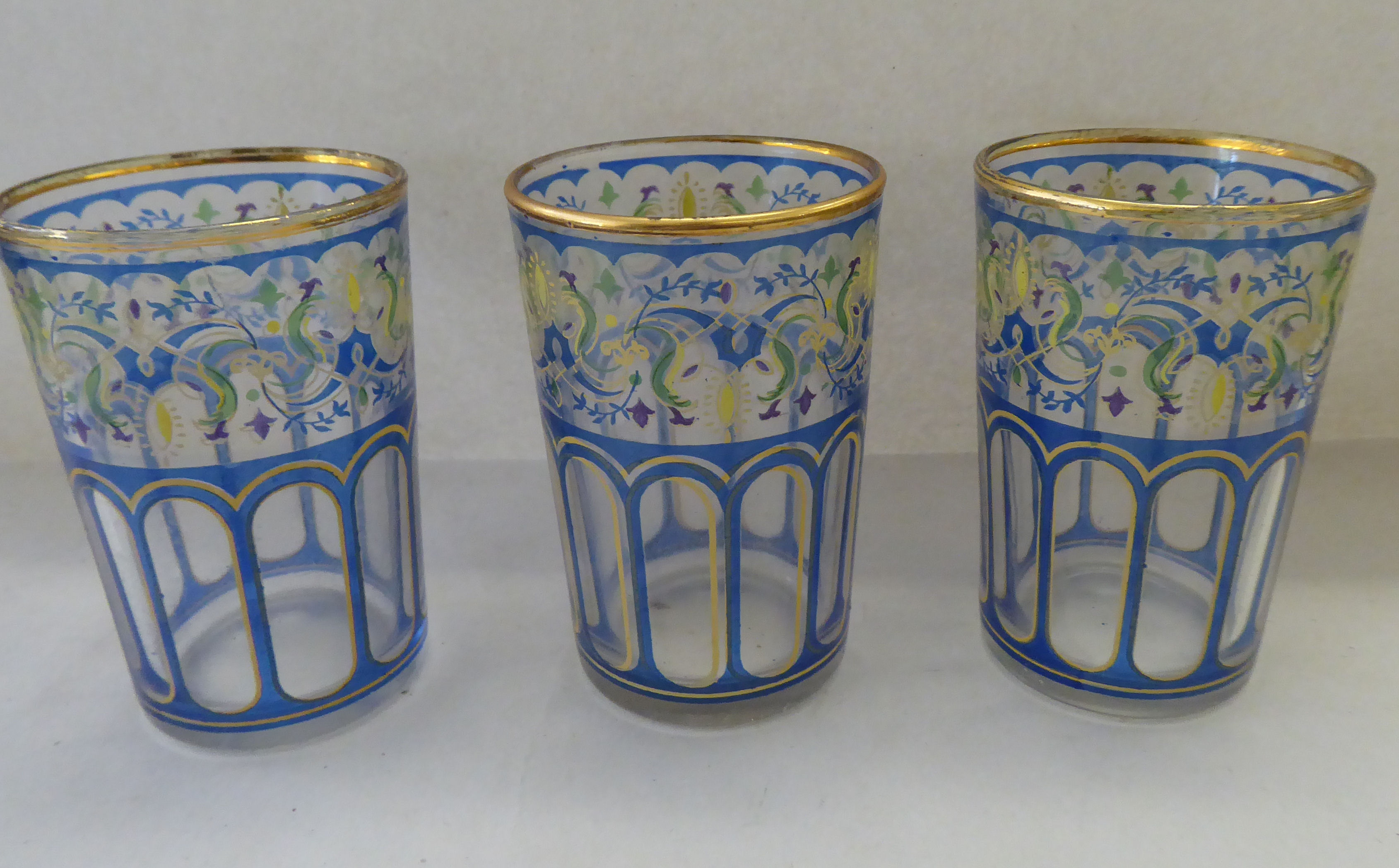 Six Venetian inspired glass tumblers, in two different coloured patterns - Image 2 of 3