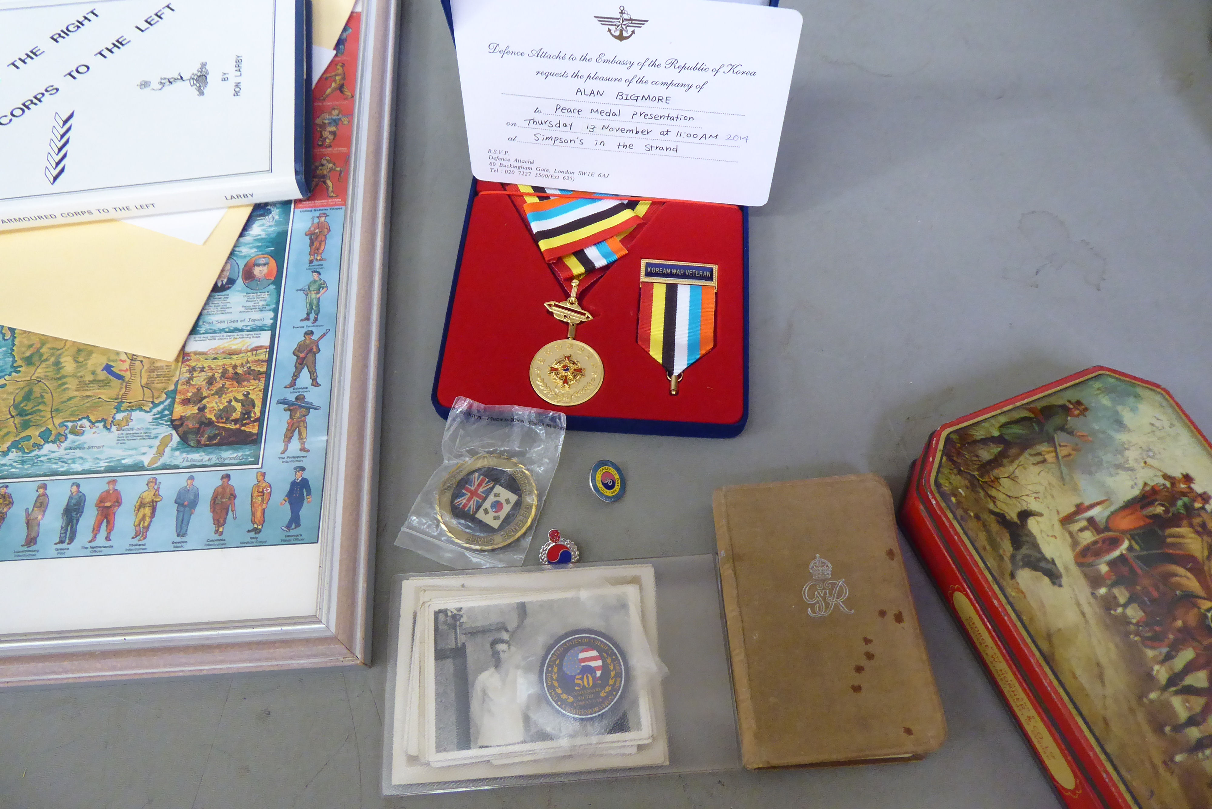 Korean War related memorabilia: to include period photographs; and a Peace medal awarded to one Alan - Image 5 of 6