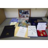 Korean War related memorabilia: to include period photographs; and a Peace medal awarded to one Alan