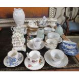 19th & 20thC ceramics: to include a Newhall china tea bowl and saucer