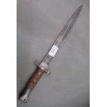A Victorian Sanderson bayonet, the blade 12"L