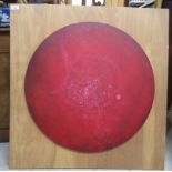 Peter Peretti - 'Red Nebula'  oil on board  bears text verso  26.5"dia