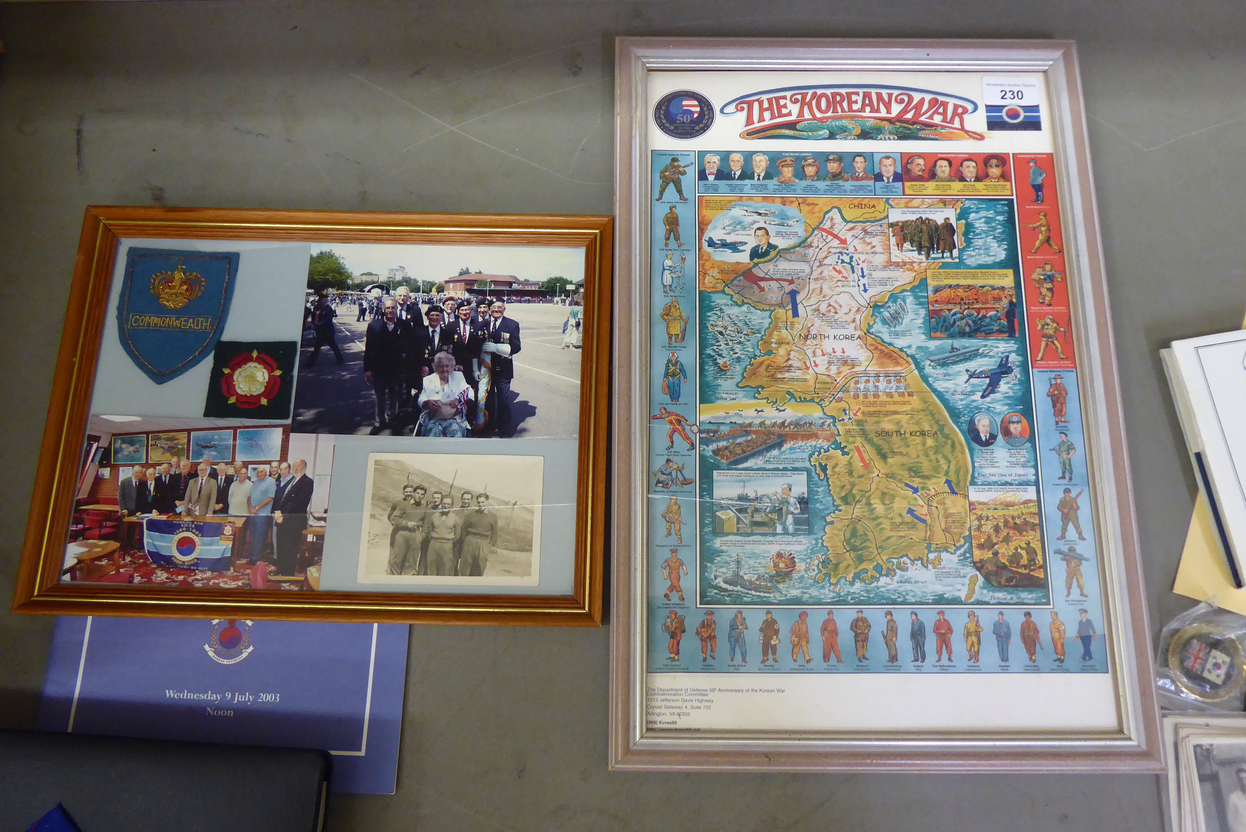 Korean War related memorabilia: to include period photographs; and a Peace medal awarded to one Alan - Image 6 of 6