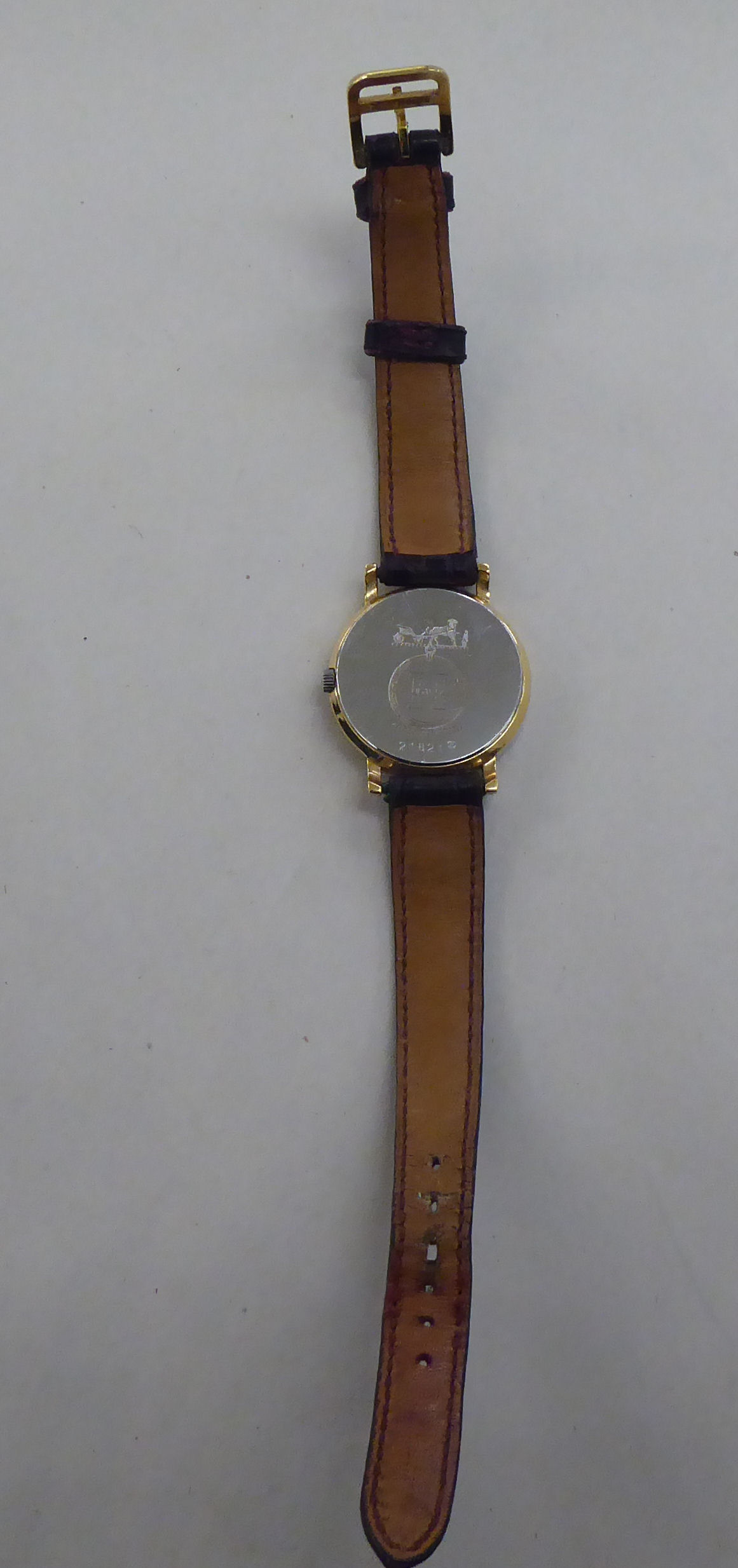 A lady's gold plated, stainless steel cased Hermes of Paris wristwatch, the quartz movement faced by - Image 5 of 7